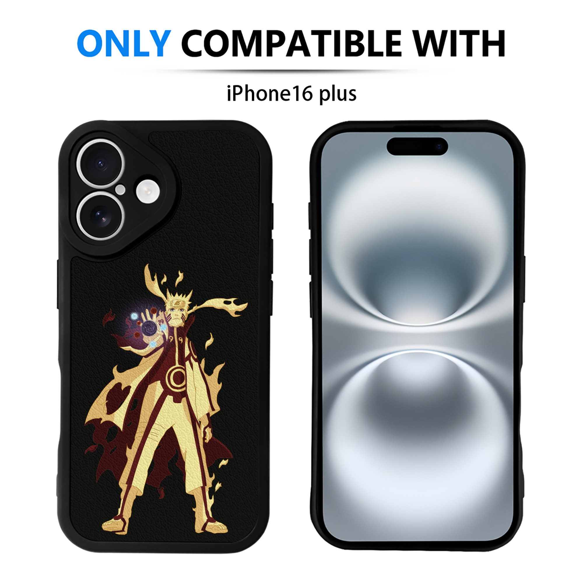 （画像用） NARUTO -ナルト- うずまき ナルト Uzumaki Naruto 【iPhone 16シリーズ対応】シリコンスマホケース（レザー調） 材質：シリコン